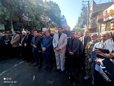 حضور جامعه دانشکده کشاورزی سنقردر راهپیمایی یوم‌الله ۱۳ آبان