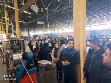 بازدید از کارخانه کابل باختر با حضور دانشجویان و مسئولین دانشکده کشاورزی سنقر