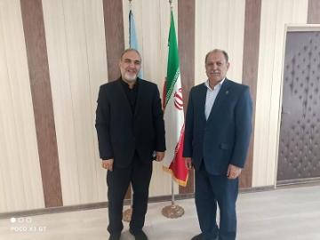 جلسه دکترحسین جوادی کیا سرپرست محترم دانشکده کشاورزی با دکتر سعیدی پور رئیس محترم دانشگاه پیام نوراستان کرمانشاه