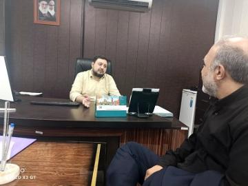 دیدار دکترحسین جوادی کیا سرپرست محترم دانشکده کشاورزی باجناب مهندس جلیلی مدیرمحترم منابع انسانی اداره ورزش وجوانان استان کرمانشاه